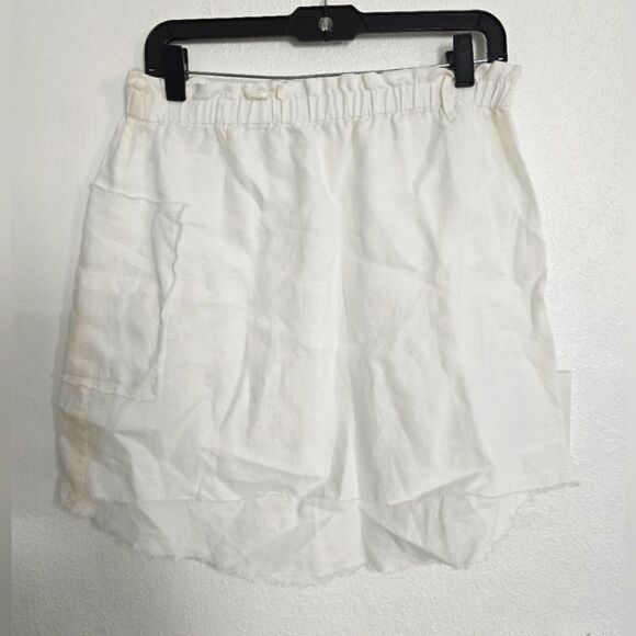 Velia Sierra 100% Linen Mini Skirt In White Size Small - Picture 1 of 8